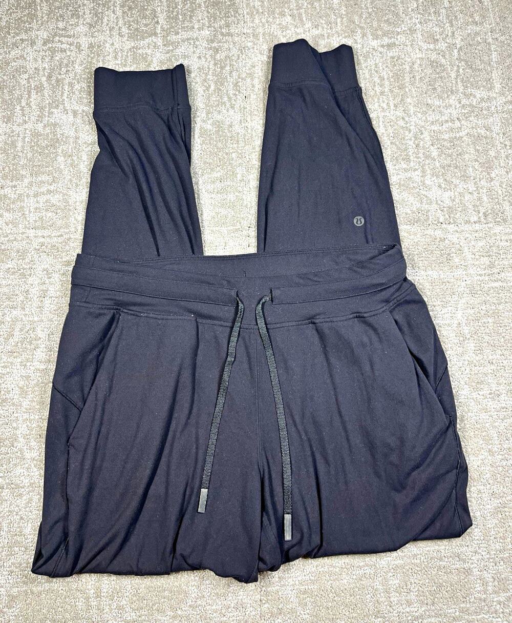 Lululemon Ready To Rulu Black Waist Tie Pull On Jogger Pant Women Size 10